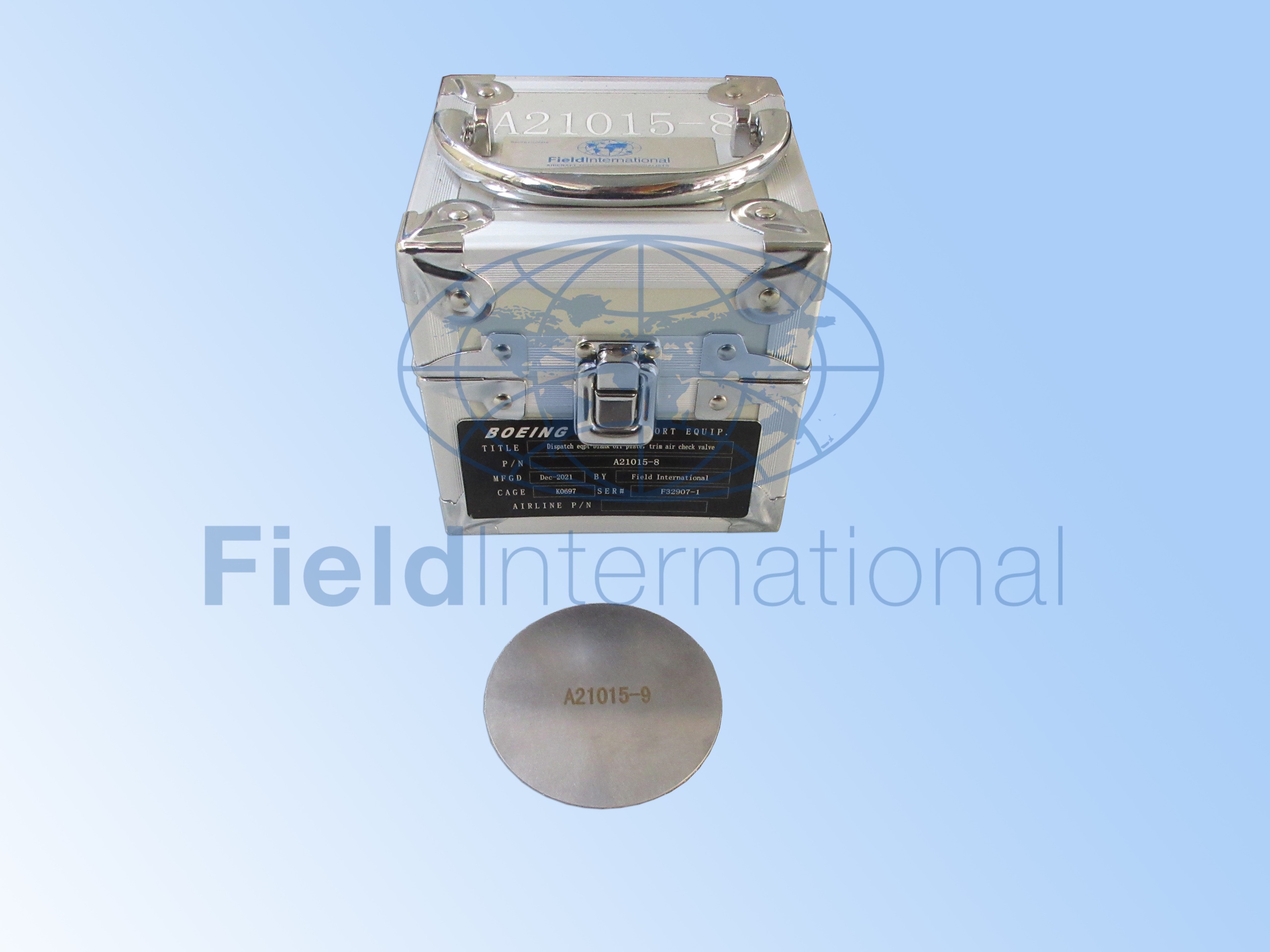 A21015-8 DISPATCH EQUIPMENT - BLANK-OFF PLATE, TRIM AIR CHECK VALVE