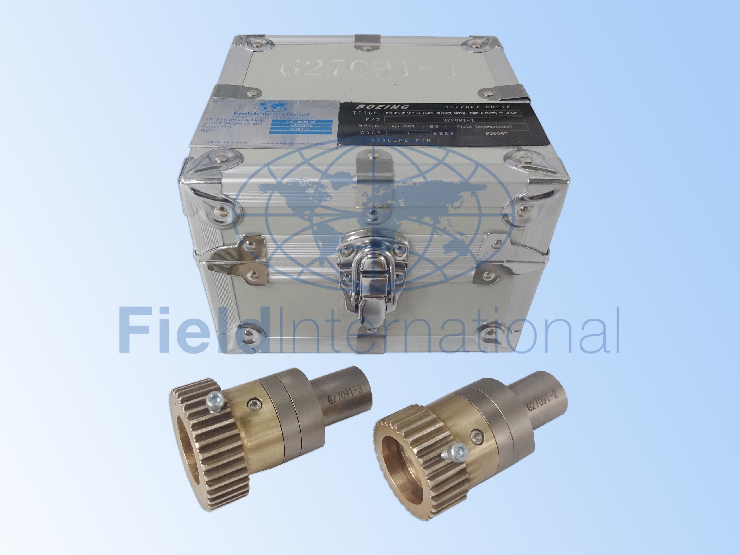 G27091-1 SPLINE ADAPTERS - ANGLE GEARBOX DRIVE, INBOARD AND OUTBOARD TRAILING EDGE FLAPS
