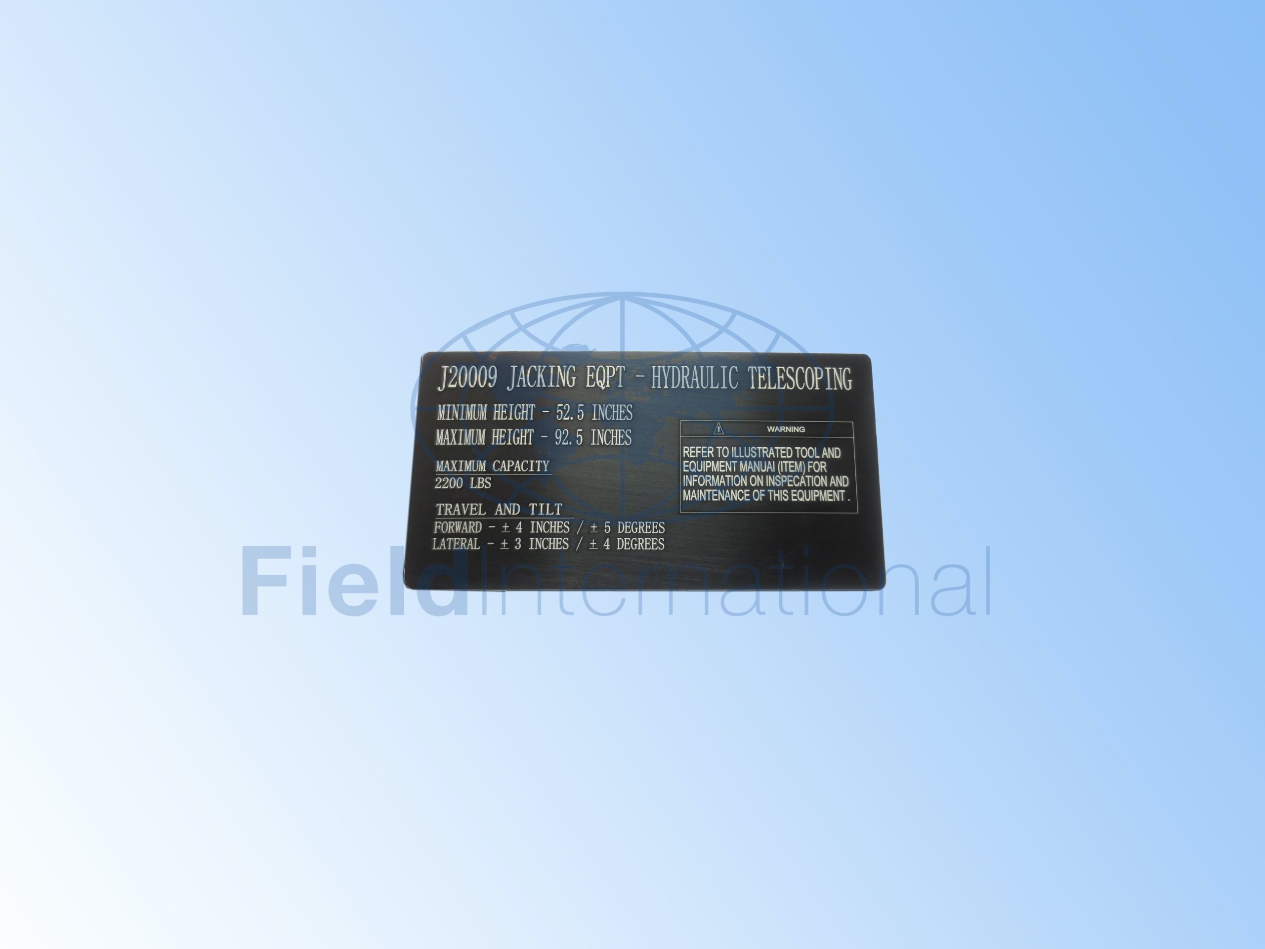 J20009-134 CAPACITY PLACARD